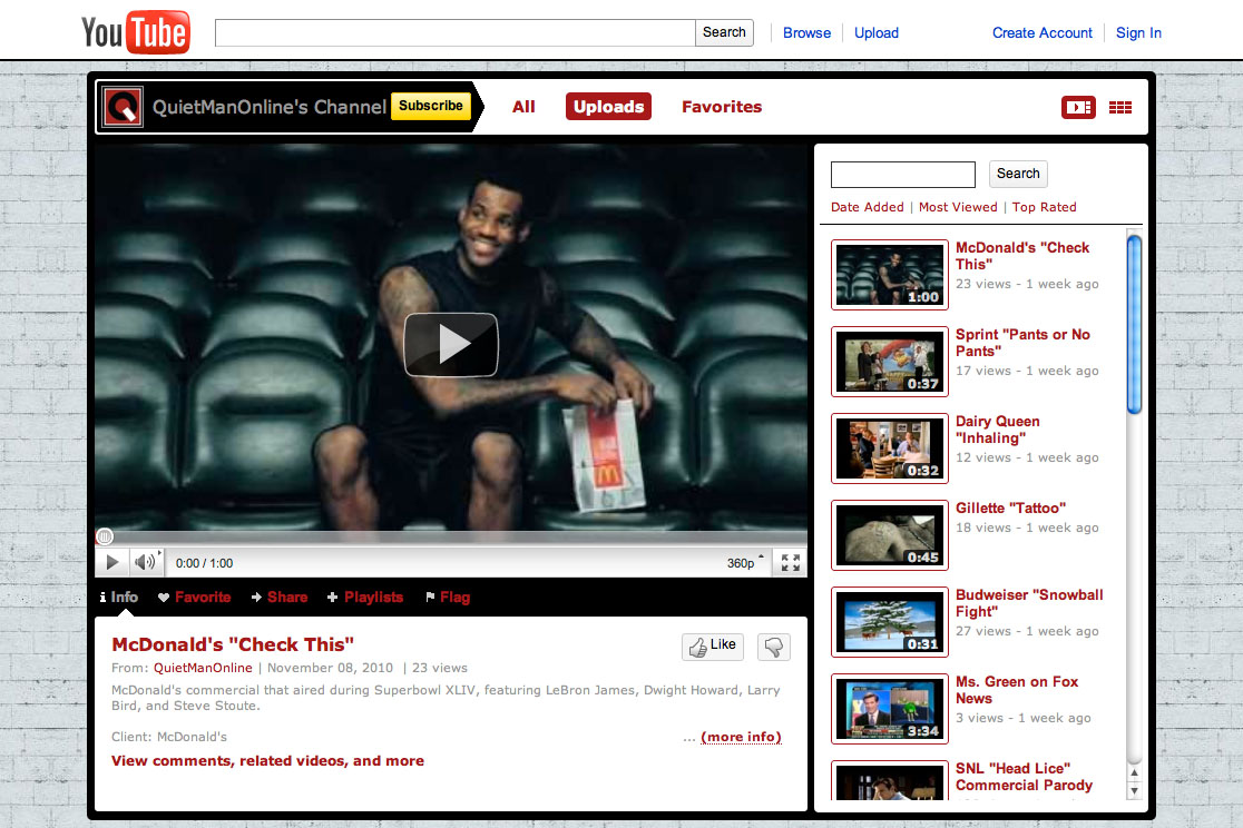 YouTube: QuiteMan